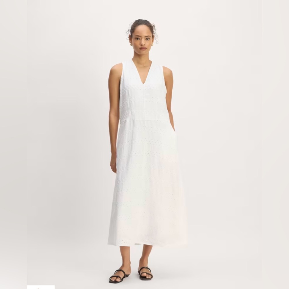 Everlane White Sleeveless Dress